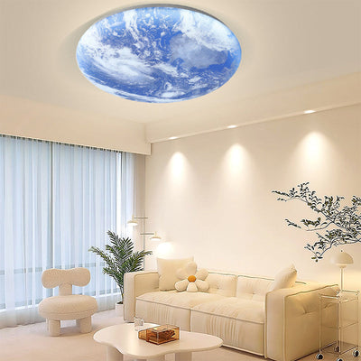 Selvona - Art Deco Mond inspirierte LED-Deckenleuchte
