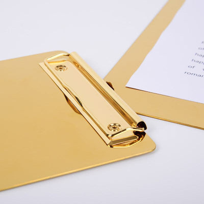 Confidora - Elegantes goldenes Metall-Klemmbrett