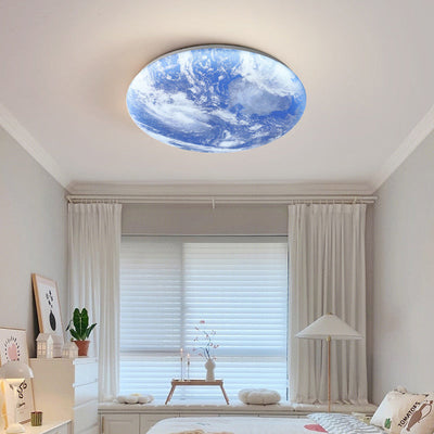 Selvona - Art Deco Mond inspirierte LED-Deckenleuchte