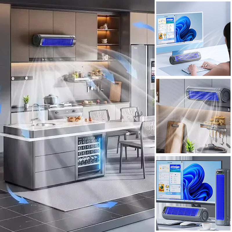 Breezol - Kabelloser, wiederaufladbarer Ventilator für Klimaanlagen