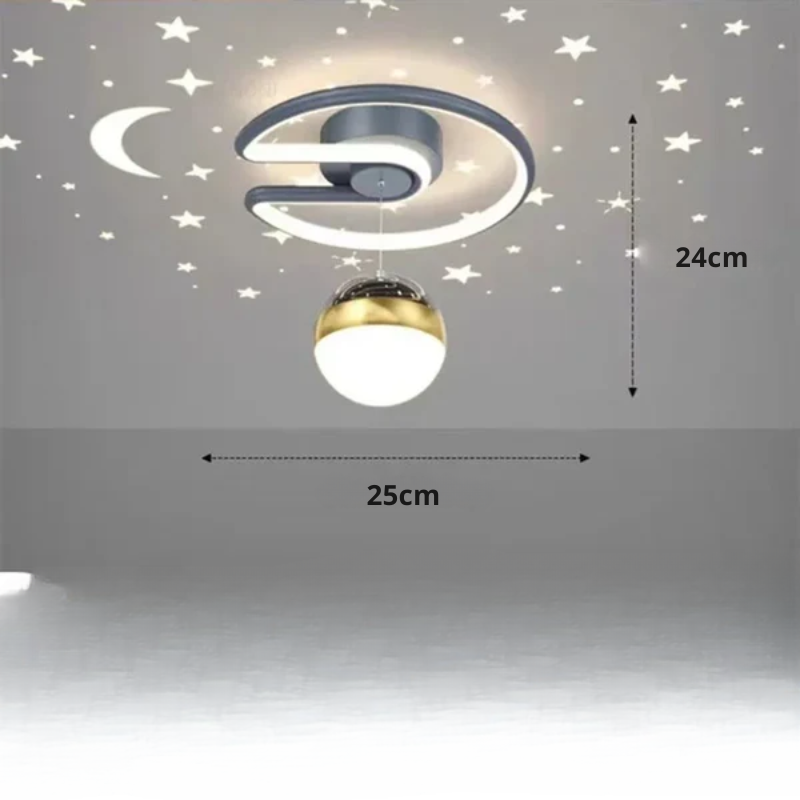 StellaGlow - Dimmbare LED-Deckenleuchte mit Sternenhimmel-Effekt