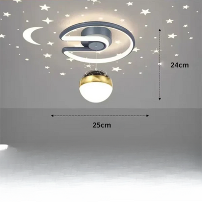 StellaGlow - Dimmbare LED-Deckenleuchte mit Sternenhimmel-Effekt
