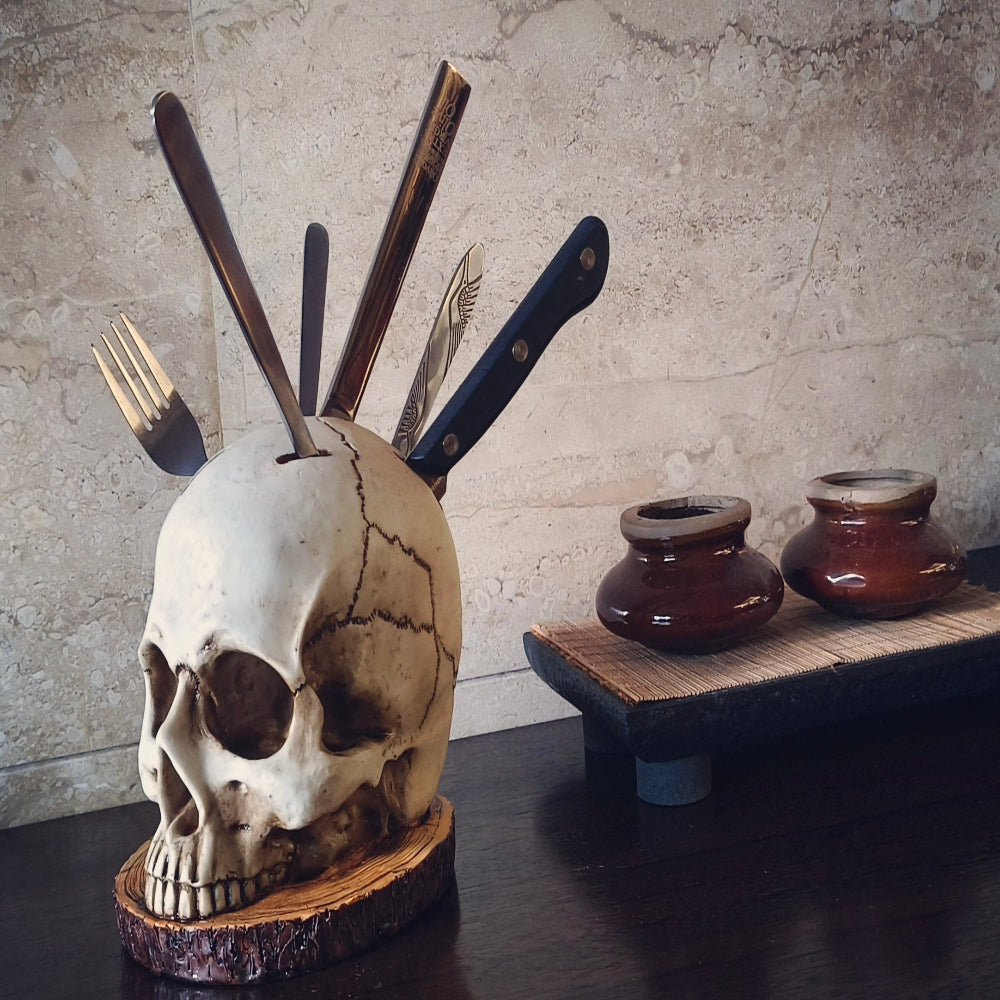 Boneblade - Gothic Totenkopf-Messerhalter