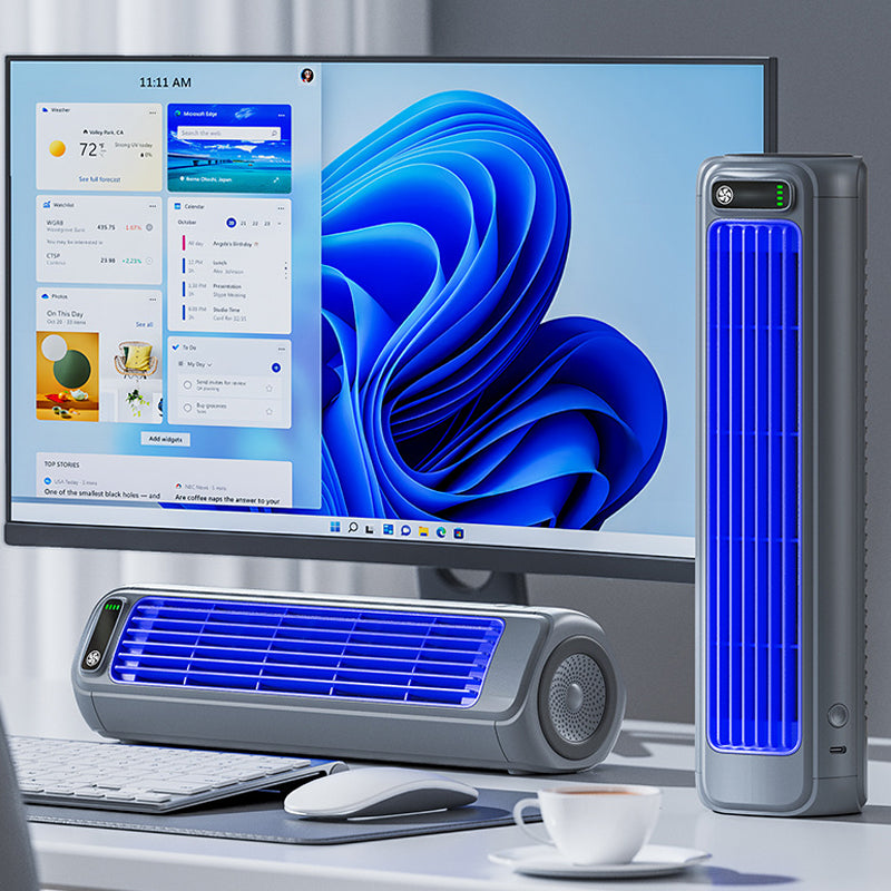 Breezol - Kabelloser, wiederaufladbarer Ventilator für Klimaanlagen