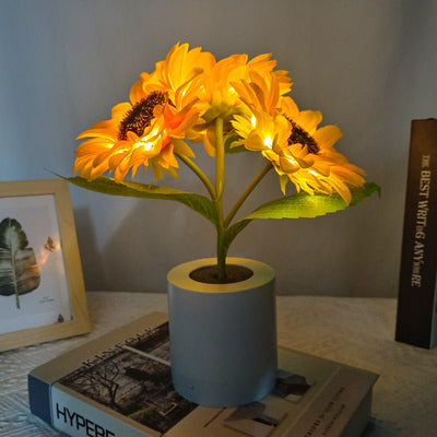 Petalara - Glitzernde, von Sonnenblumen inspirierte LED-Lampe