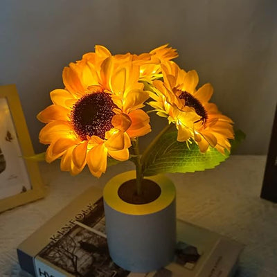 Petalara - Glitzernde, von Sonnenblumen inspirierte LED-Lampe