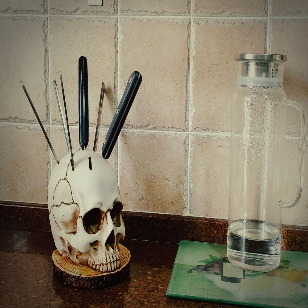 Boneblade - Gothic Totenkopf-Messerhalter