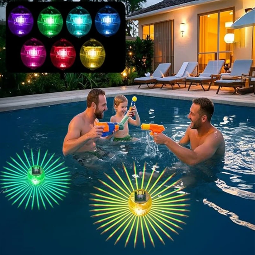 Solaglow - Schwimmende Solar-RGB-Leuchte für Pool & Garten