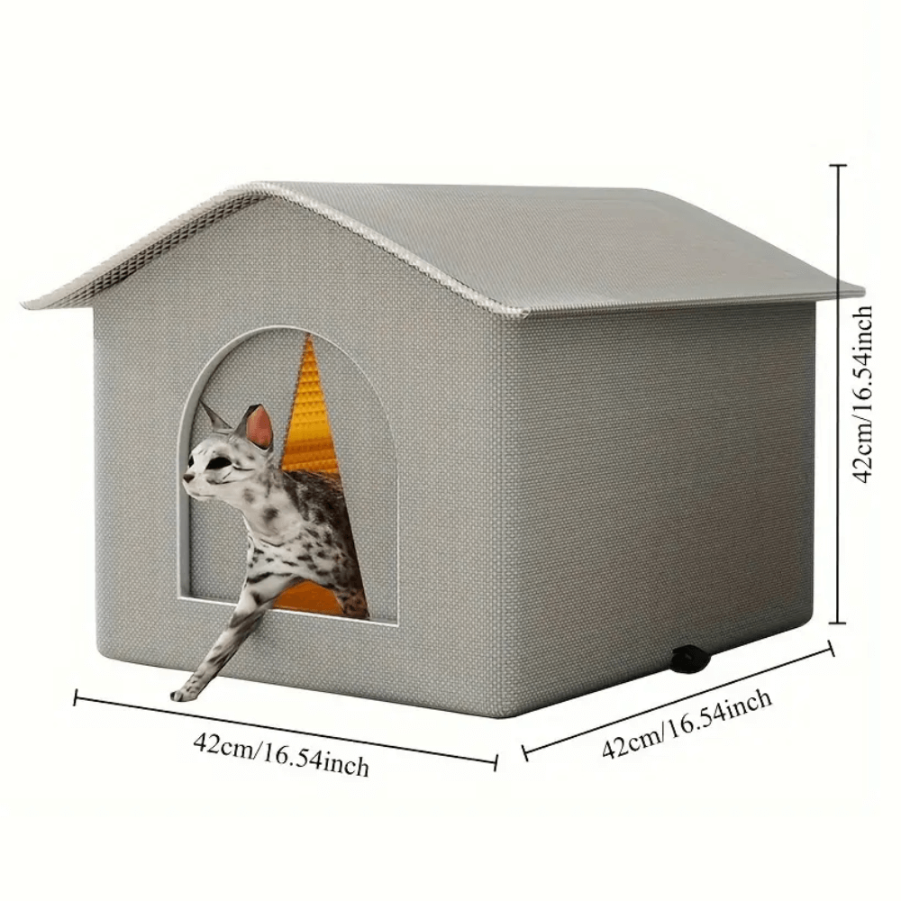 FurFort - Wetterfestes Outdoor-Katzenhaus für den Winter