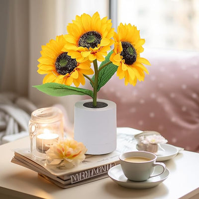 Petalara - Glitzernde, von Sonnenblumen inspirierte LED-Lampe