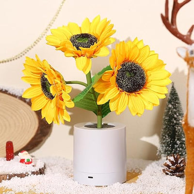 Petalara - Glitzernde, von Sonnenblumen inspirierte LED-Lampe