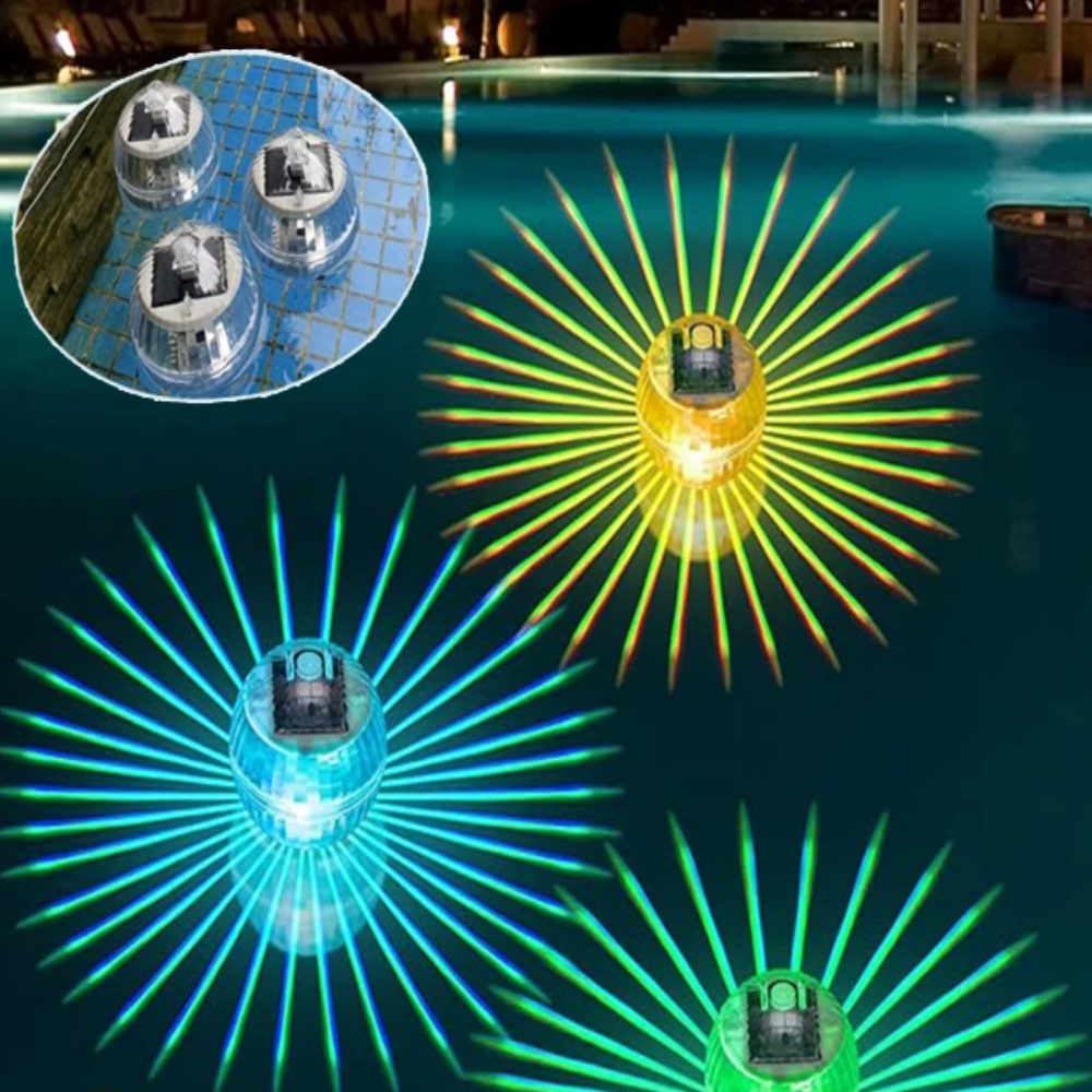 Solaglow - Schwimmende Solar-RGB-Leuchte für Pool & Garten