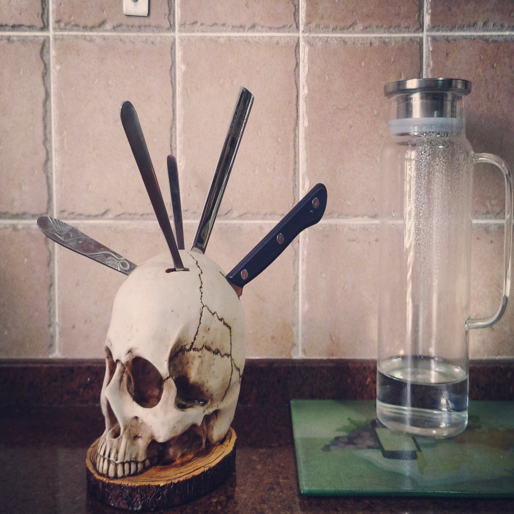 Boneblade - Gothic Totenkopf-Messerhalter