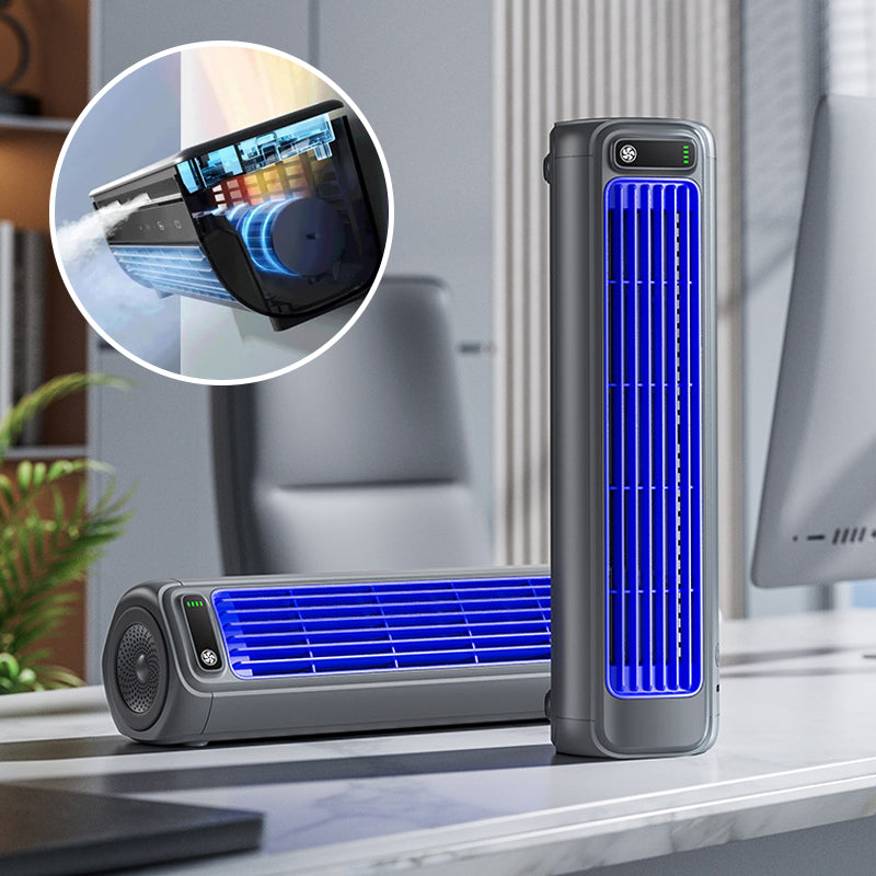 Breezol - Kabelloser, wiederaufladbarer Ventilator für Klimaanlagen