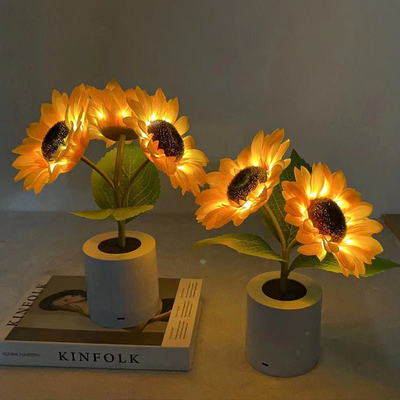 Petalara - Glitzernde, von Sonnenblumen inspirierte LED-Lampe