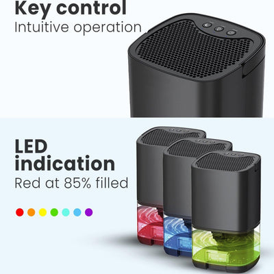 AirGlow - Geräuschloser 2-in-1-Entfeuchter mit LED-Umgebungslicht