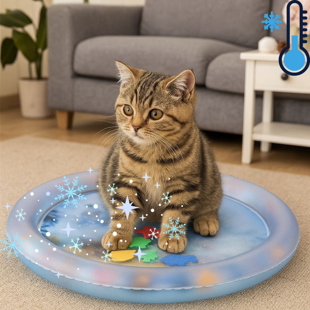 AquaPaws - Interaktive kühlende Wassermatte für Katzen