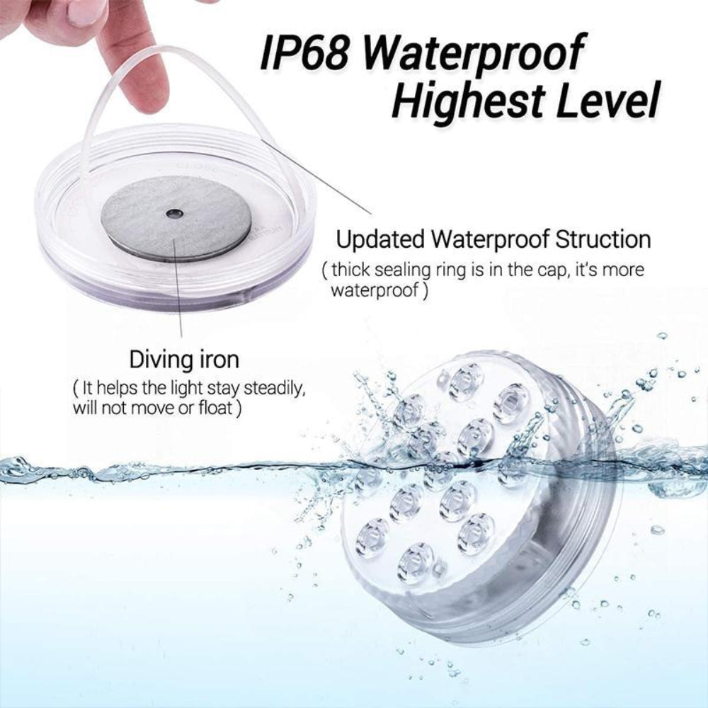 Aquamagna - Wasserdichtes Magnet- und Saug-Pool-Licht