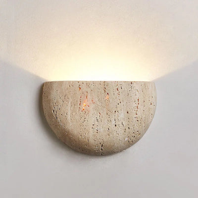Ashari - Handgefertigte Wabi-Sabi Wandleuchte aus Stein