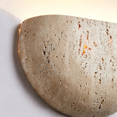 Ashari - Handgefertigte Wabi-Sabi Wandleuchte aus Stein