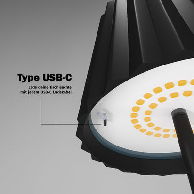 Astra Tischleuchte - Tragbare, dimmbare Leuchte mit Touch Control