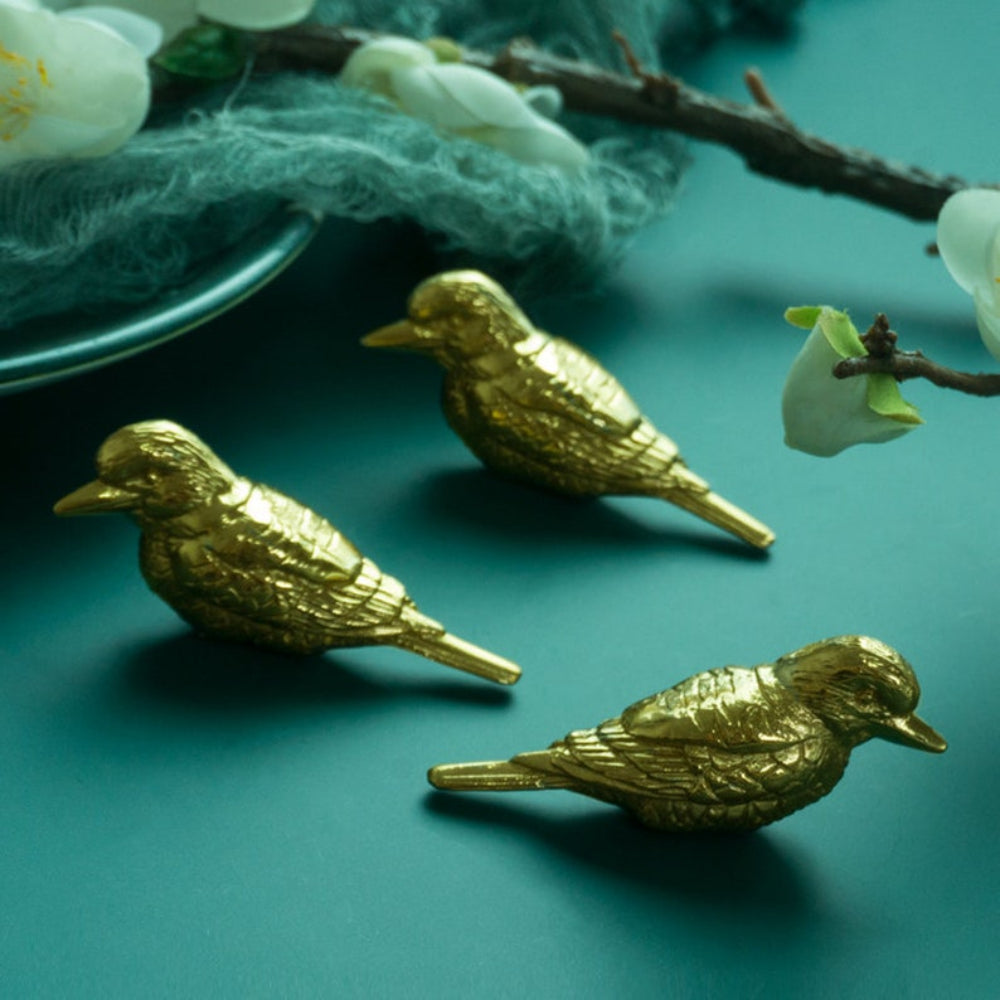 Aurevo - Vogel-Schrankgriffe & Knöpfe aus Goldmessing