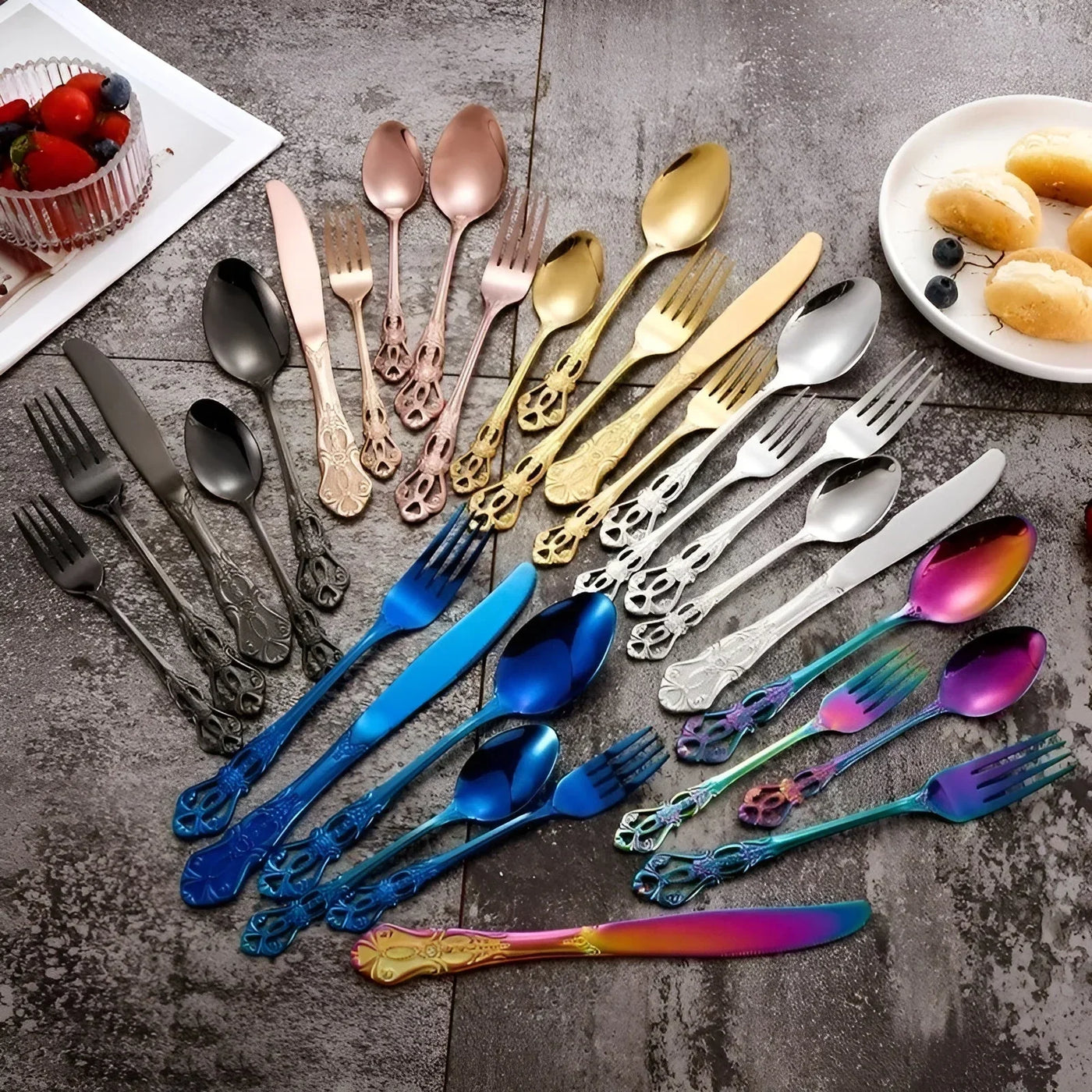 Aurique - 24-teiliges Besteckset mit Gravur