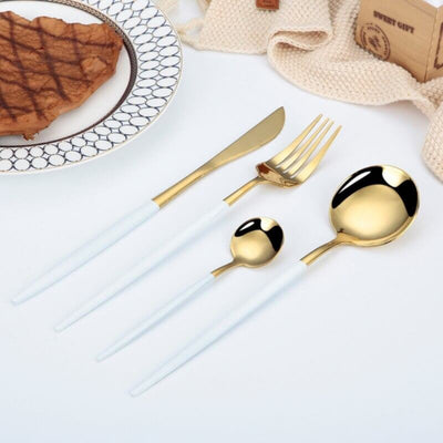 Aurivory - Modernes goldenes Besteckset