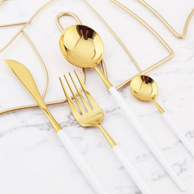 Aurivory - Modernes goldenes Besteckset