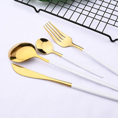 Aurivory - Modernes goldenes Besteckset
