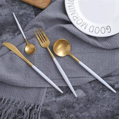 Aurivory - Modernes goldenes Besteckset