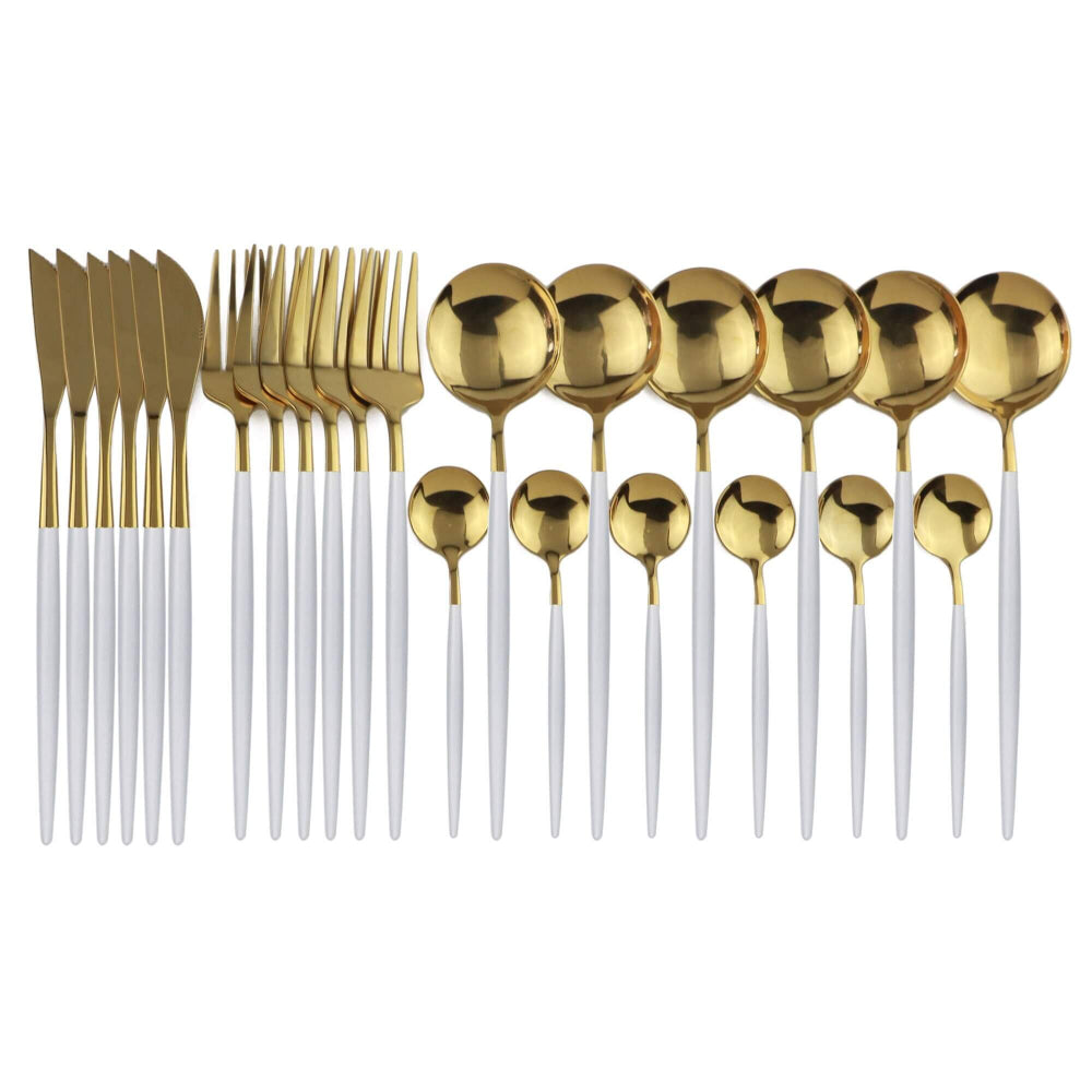 Aurivory - Modernes goldenes Besteckset
