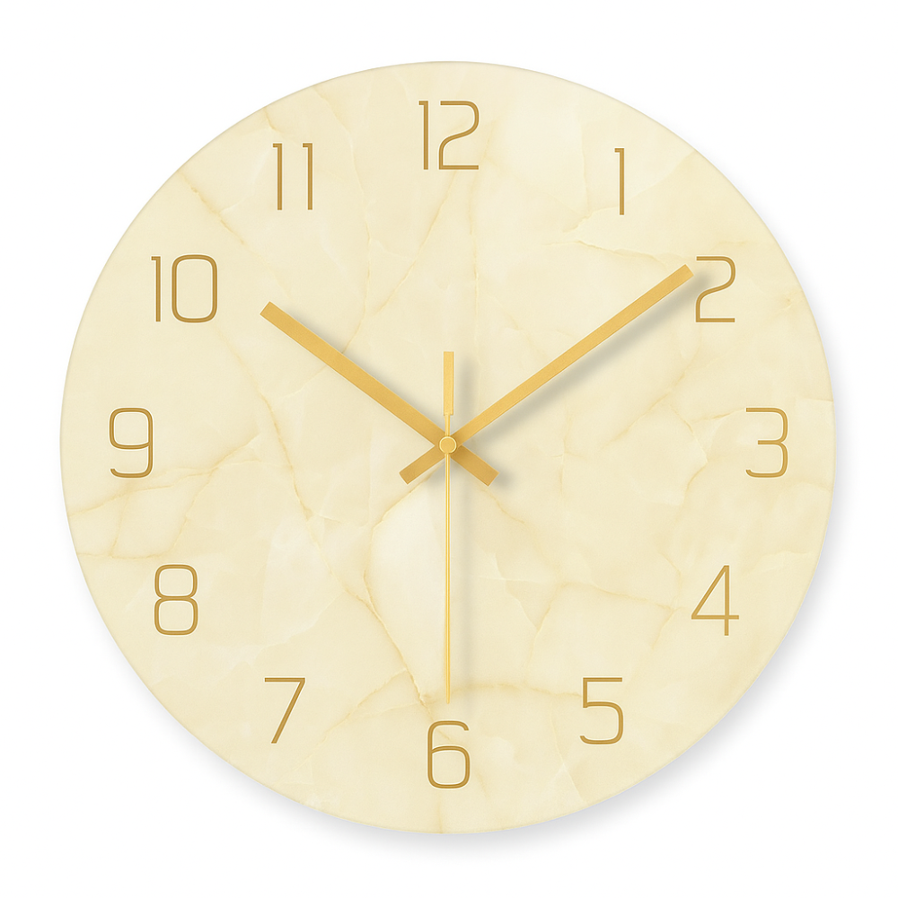 AurumWall - Luxuriöse Marmor-Design-Uhr