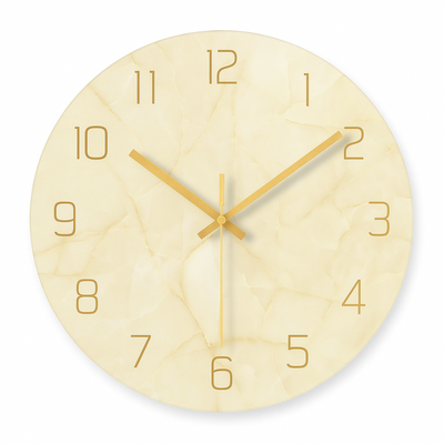 AurumWall - Luxuriöse Marmor-Design-Uhr