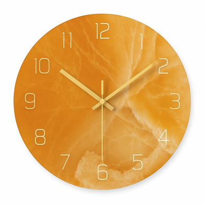 AurumWall - Luxuriöse Marmor-Design-Uhr