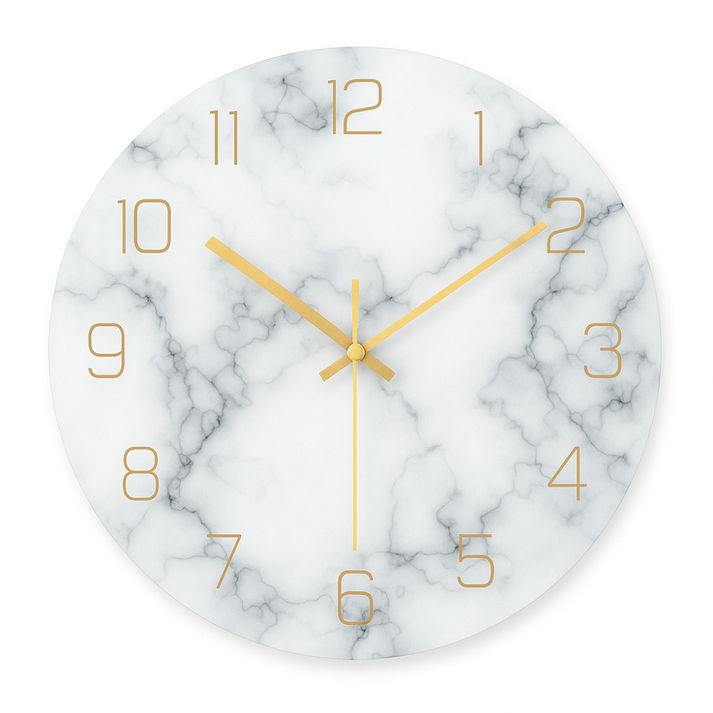 AurumWall - Luxuriöse Marmor-Design-Uhr