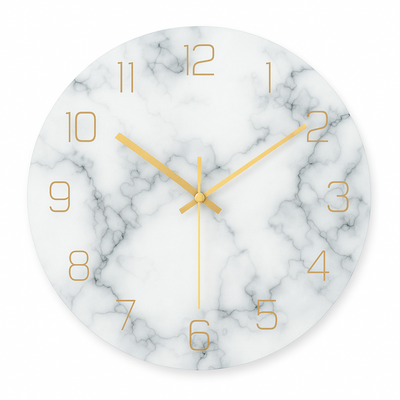 AurumWall - Luxuriöse Marmor-Design-Uhr