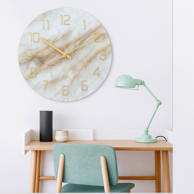 AurumWall - Luxuriöse Marmor-Design-Uhr