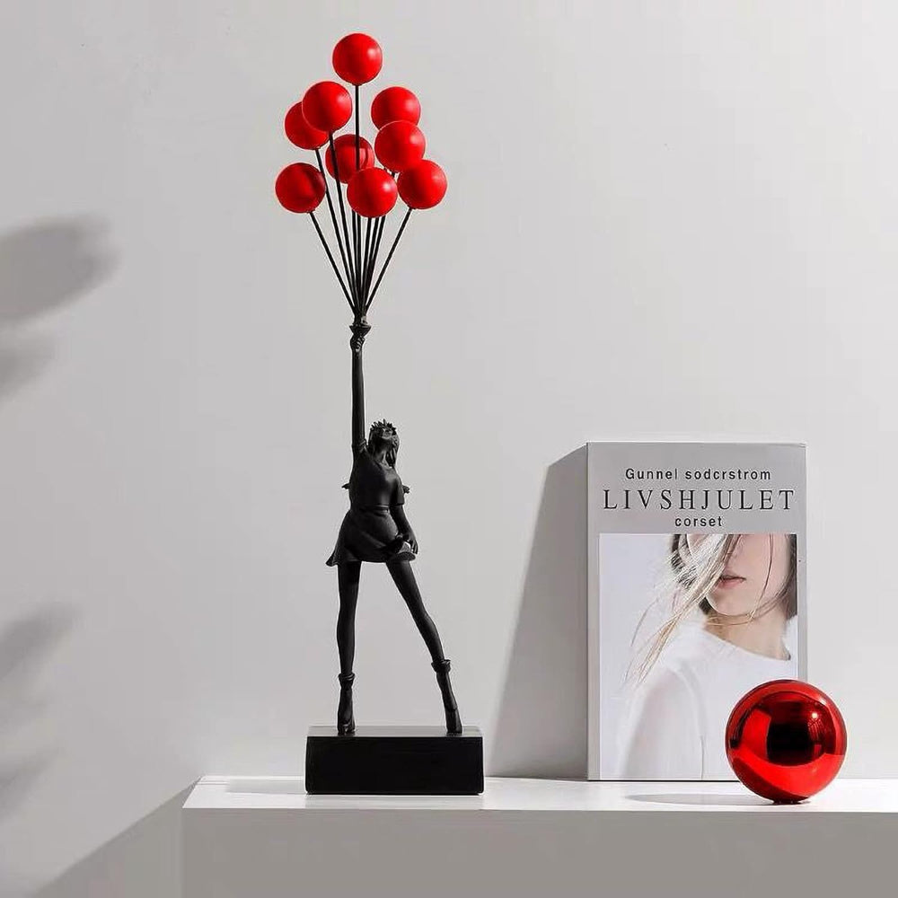 Balloon Dreams - Emotionales Ballonmädchen-Kunstwerk