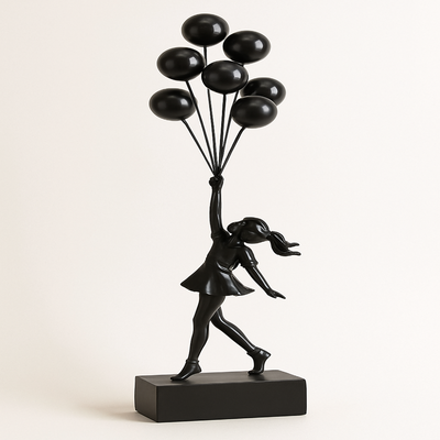 Balloon Dreams - Emotionales Ballonmädchen-Kunstwerk