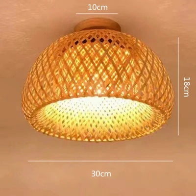 BambooGlow – Handgewebte Bambus-Deckenleuchte
