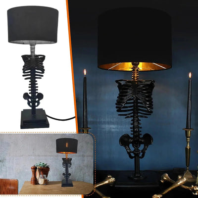 BoneGlow - Handgefertigte Skelett-Tischlampe