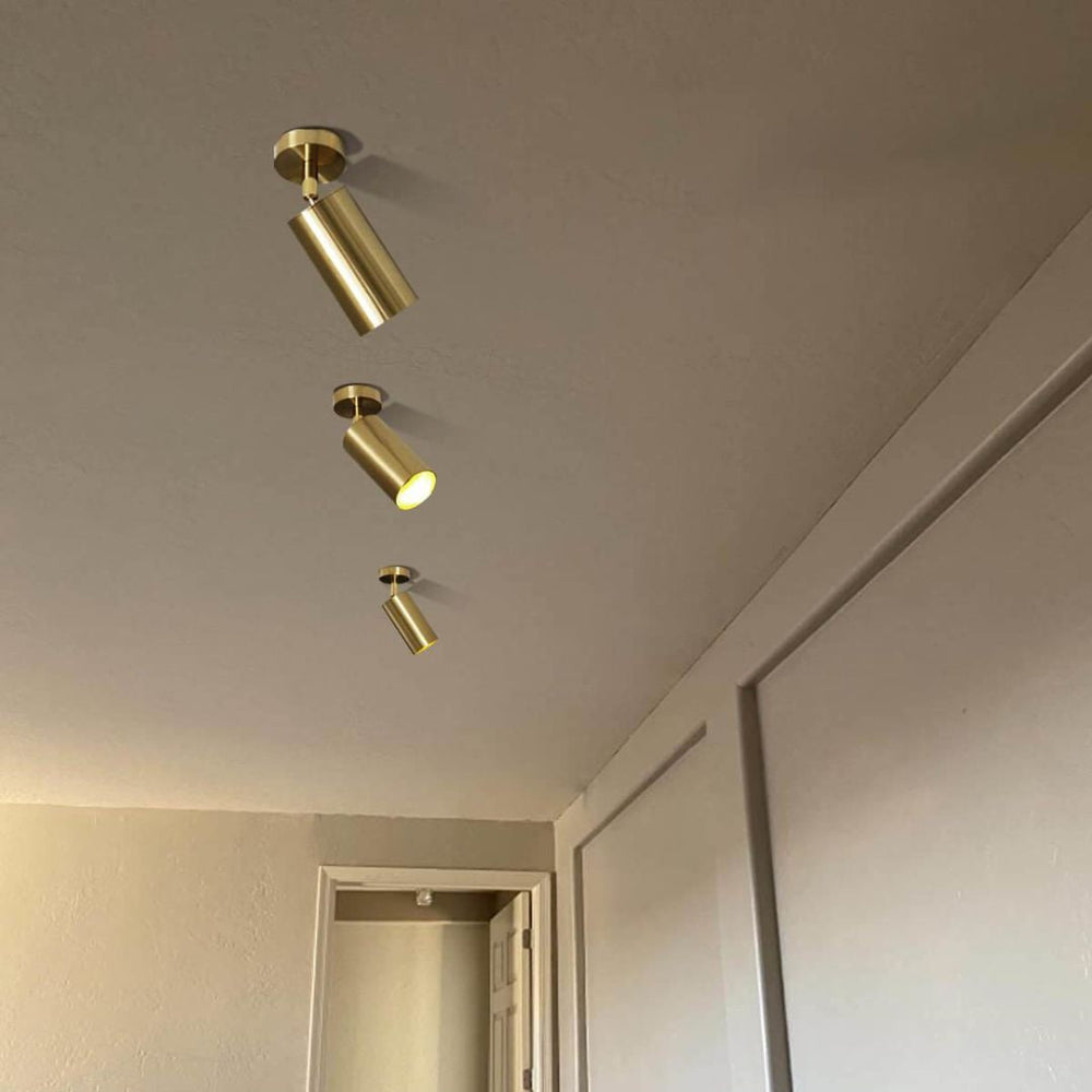 Brassico - Einzelner Decken- und Stromschienenstrahler aus Messing