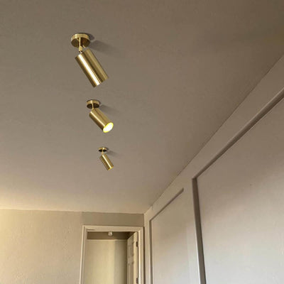 Brassico - Einzelner Decken- und Stromschienenstrahler aus Messing