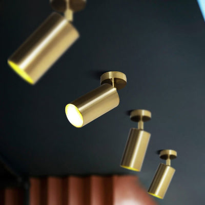 Brassico - Einzelner Decken- und Stromschienenstrahler aus Messing