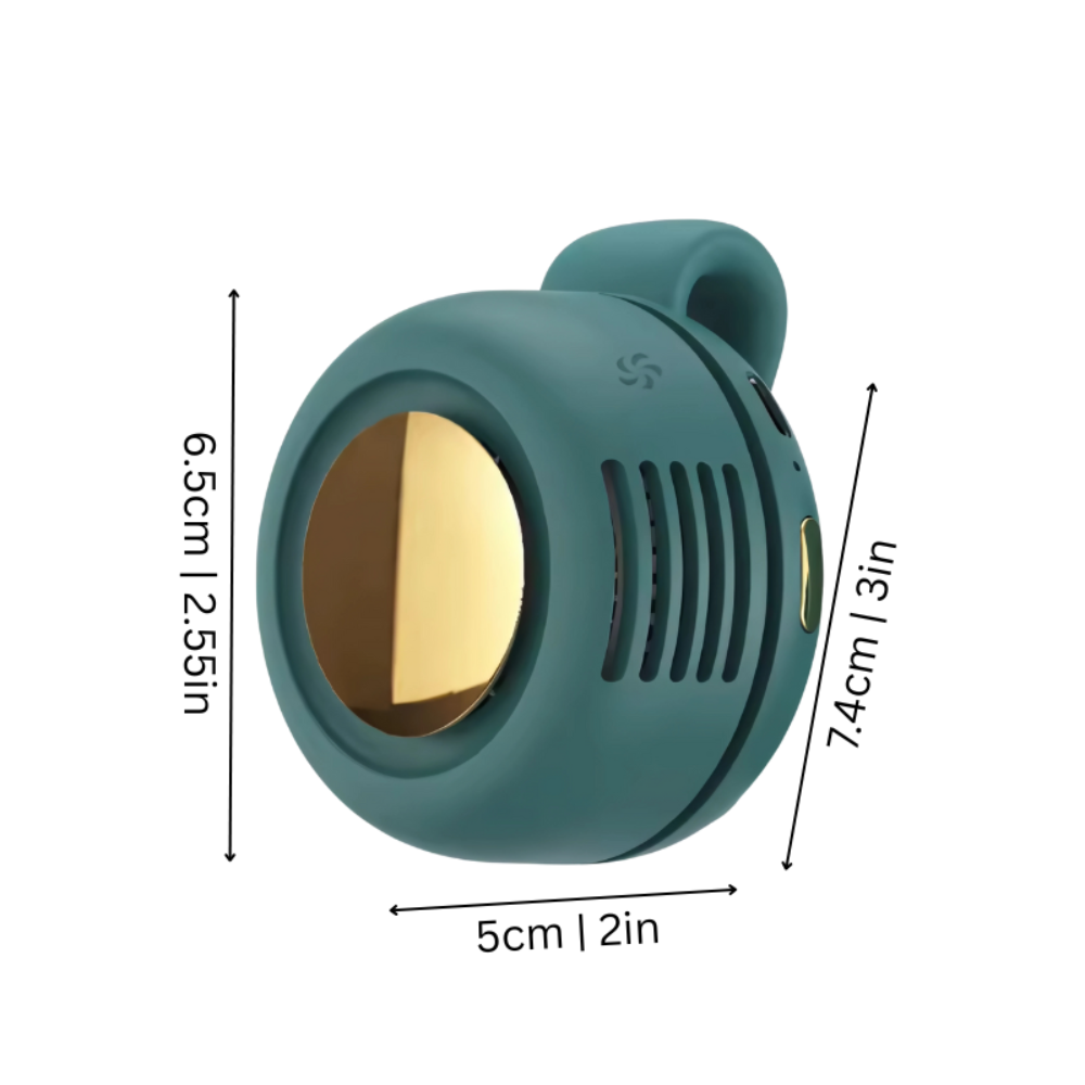 Breezilo - Hands-Free Bladeless Neck Fan mit geräuschloser 360°-Kühlung