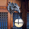 Drakora - Wandmontierter Drachenkopf mit Lampe