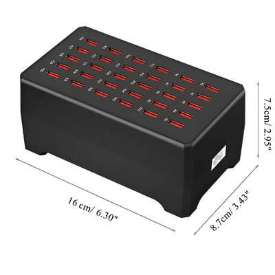 ChargeCore - Universelle USB-Ladestation mit 30 Anschlüssen