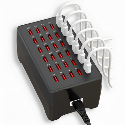 ChargeCore - Universelle USB-Ladestation mit 30 Anschlüssen