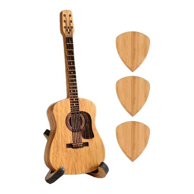ChordCase - Handgefertigter hölzerner Gitarren-Pick-Halter